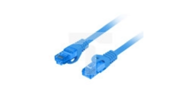 Kabel krosowy patchcord S/FTP kat.6A LSZH CCA niebieski 2m