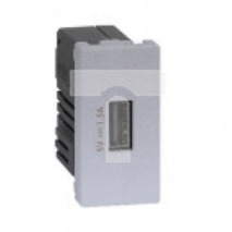 Simon Connect USB ładowarka K45 (45x22,5) gniazdo typ A 5V/1,5A aluminium K126C/8