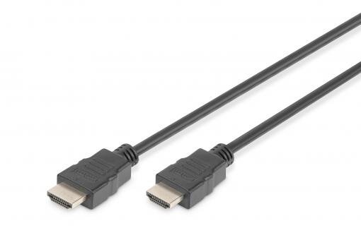 Kabel połączeniowy HDMI Highspeed 1.4 z Eth. GOLD Typ HDMI A/HDMI A, M/M czarny 5m AK-330114-050-S