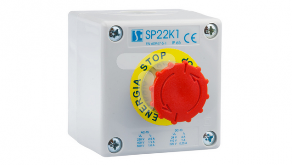 Kaseta sterownicza K1 z przyciskiem STOP SP22K1S.182-1