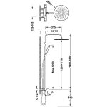 Tres OVER-WALL Zestaw baterii termostatycznej naściennej 3-drożnej wannowej i prysznicowej 19031202NM