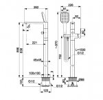 KFA Armatura Dust bateria wannowa wolnostojąca gun metal 93836265
