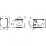 Ideal Standard Tesi miska WC wisząca biały mat T0079V1