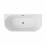 Besco Vica New Glam Grafitowy wanna wolnostojąca 160 + klik-klak chrom z przelewem slim WA160VNGR