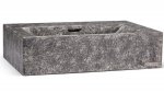 S.V.I.S. Design UMYWALKA 60 CM PYXIS BASIC Z PRZELEWEM, Z OTWOREM NA BATERIĘ - STONE, SZARY, LAKIER MATOWY