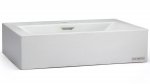  S.V.I.S. Design UMYWALKA 60 CM PYXIS BASIC Z PRZELEWEM, Z OTWOREM NA BATERIĘ - NATURALNY, BEZ DEKORU, BEZ LAKIERU