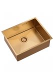 Quadron | ANTHONY 60 | stalowy zlewozmywak kuchenny MIEDŹ PVD | wymiary: 54 x 44 x 19 cm | 1-komorowy podwieszany/wpuszczany | podbudowa szafki: od 60 cm MF5444PVDBSC1