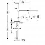 Tres Max bateria umywalkowa chrom 06110302