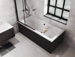 Besco Quadro obudowa do wanny czarny mat OAQ165PKC