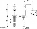  Kfa Armatura Moza Gold bateria umywalkowa, korek klik-klak, kolor złoty szczotkowany 503281531/24H