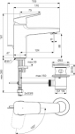 Ideal Standard Ceraplan Bateria umywalkowa z korkiem chrom BD228AA