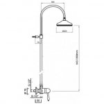 Giulini G. Praga kolumna natryskowa z baterią 9508S1162CH
