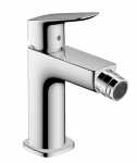 Hansgrohe Logis Jednouchwytowa bateria bidetowa 110 Fine z kompletem odpływowym z cięgłem chrom 71201000