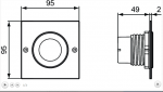 Ideal Standard ProSys Przycisk spłukujący, stal nierdzewna R0135MY