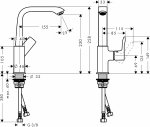 31187000 Hansgrohe Metris Jednouchwytowa bateria umywalkowa 230 z kompletem odpływowym Push-Open