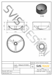 S.V.I.S. Design UMYWALKA 40 CM COLUMBA BASIC BEZ PRZELEWU - AGED METAL MIEDZIANY I CZARNY, LAKIER MATOWY