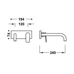 Tres PROJECT-TRES ELEMENT NAŚCIENNY DO PODTYNKOWEGO KORPUSU BATERII UMYWALKOWEJ-21130032OP