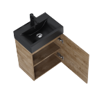 Elita TINY SET Szafka + umywalka 45 1D DĄB CANELA (UM. BLACK) PDW 168302/RE020451157050