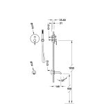 Tres Study Exclusive Zestaw natryskowy z baterią podtynkową Rapid-Box 26228006NM