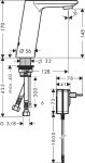 31102000 Hansgrohe Metris S Elektroniczna bateria umywalkowa z bieżącą regulacją temperatury zasilana z sieci 230 V