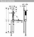 Hansgrohe Pulsify E Zestaw prysznicowy 100 1jet EcoSmart+ z drążkiem 65 cm czarny mat 24371670
