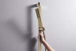 Hansgrohe Unica Drążek prysznicowy E Puro 90 cm z suwakiem EasySlide i wężem prysznicowym Isiflex 160cm brąz szczotkowany 24403140