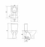 Kompakt wc z deską Arteco Clean On Cersanit (K667-077)