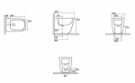 KERASAN TRIBECA BIDET STOJĄCY GRIGIO MATT 512059