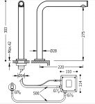 Tres Elektroniczna bateria 1-drożna kuchenna 161445