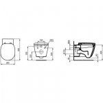 Ideal Standard Connect miska WC wisząca z półką biała E804501