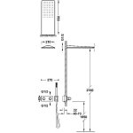 Tres B-SYSTEM Zestaw baterii termostatycznej podtynkowej 2-drożnej B-system prysznicowej-30725205OP