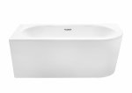 Besco Avita A-line wanna wolnostojąca 160 L + syfon klik-klak gun metal z przelewem slim WAA160ALGS