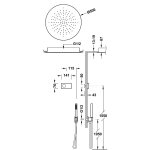 Tres SHOWER TECHNOLOGY ZESTAW ELEKTRONICZNEJ BATERII TERMOSTATYCZNEJ PODTYNKOWEJ 2-DROŻNEJ SHOWER TECHNOLOGY BLUE EDITION PRYSZNICOWE-09288557NM