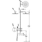 Tres THERM-BOX Zestaw baterii termostatycznej podtynkowej 2-drożnej Therm-box prysznicowej 26225004AC