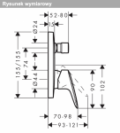 Hansgrohe Logis Jednouchwytowa bateria wannowa, podtynkowa do iBox universal chrom 71405000
