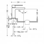 Tres Class bateria umywalkowa z korkiem 20510301D MAGAZYN /24H