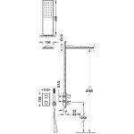 Tres THERM-BOX Zestaw baterii termostatycznej podtynkowej 2-drożnej Therm-box prysznicowej-20225055BM