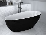 Besco Goya B&W wanna wolnostojąca czarno/biała 170 klik-klak chrom WMD170GBW