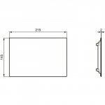 Ideal Standard Tabliczka rewizyjna  Septa Pro 215x2x145mm, chrom mat R0137JG 