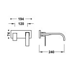 Tres SLIM ELEMENT NAŚCIENNY DO PODTYNKOWEGO KORPUSU BATERII UMYWALKOWEJ-20230034BM