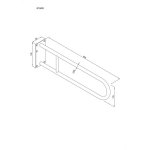 ANDEX Bez Barier Uchwyt półokrągły stały 80cm z płytą 819/80CC stal nierdzewna polerowana