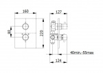 Trend Armatura bateria termostatyczna podtynkowa czarny mat 8243/CZAR