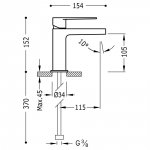 Tres Class bateria umywalkowa chrom 20510301