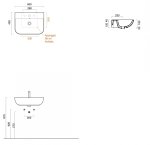 Catalano SFERA 60 umywalka z otworem na baterię 160BSF00/0720601001