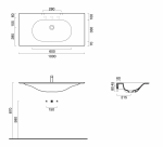 Catalano SFERA 100x50 umywalka prostokątna czarny mat 1100HZNS/0521010022