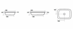 KERASAN TRIBECA UMYWALKA NABLATOWA/ WPUSZCZANA W BLAT 60x38 BIANCO 514301