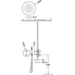 Tres THERM-BOX Zestaw baterii termostatycznej podtynkowej 2-drożnej Therm-box prysznicowej 28125005
