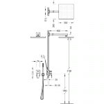 Tres Cuadro zestaw prysznicowy podtynkowy 106980 