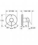 Grohe Essence Bateria prysznicowa podtynkowa phantom black 24168KF1