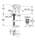 Grohe Essence Bateria umywalkowa z korkiem chrom 24181001